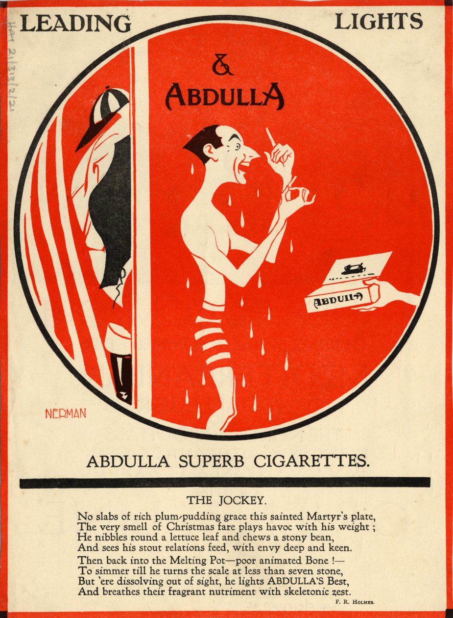 Cigarettes Abdulla, années 1920 - Nerman
