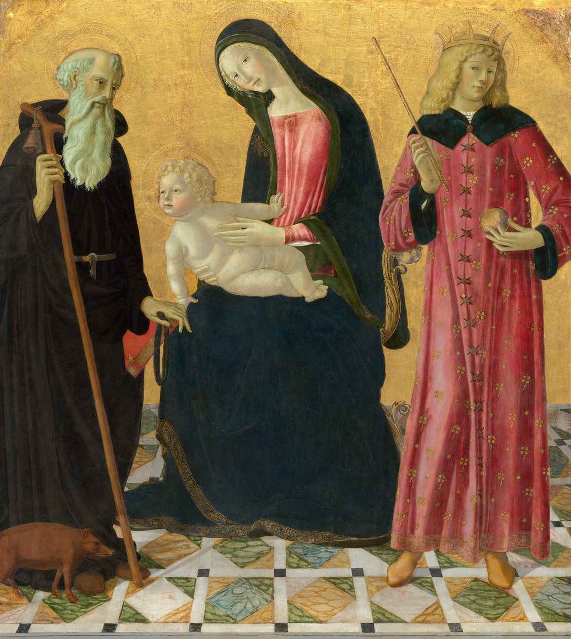 Madone et Enfant avec Saint Antoine Abbé et Saint Sigismond, vers 1490-1495 - Neroccio de Landi