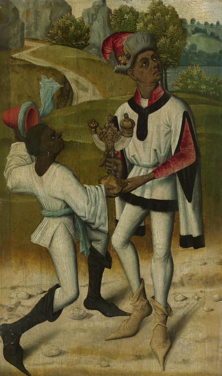 Balthazar, un des trois Mages, avec un serviteur, vers 1480-90 - Netherlandish School