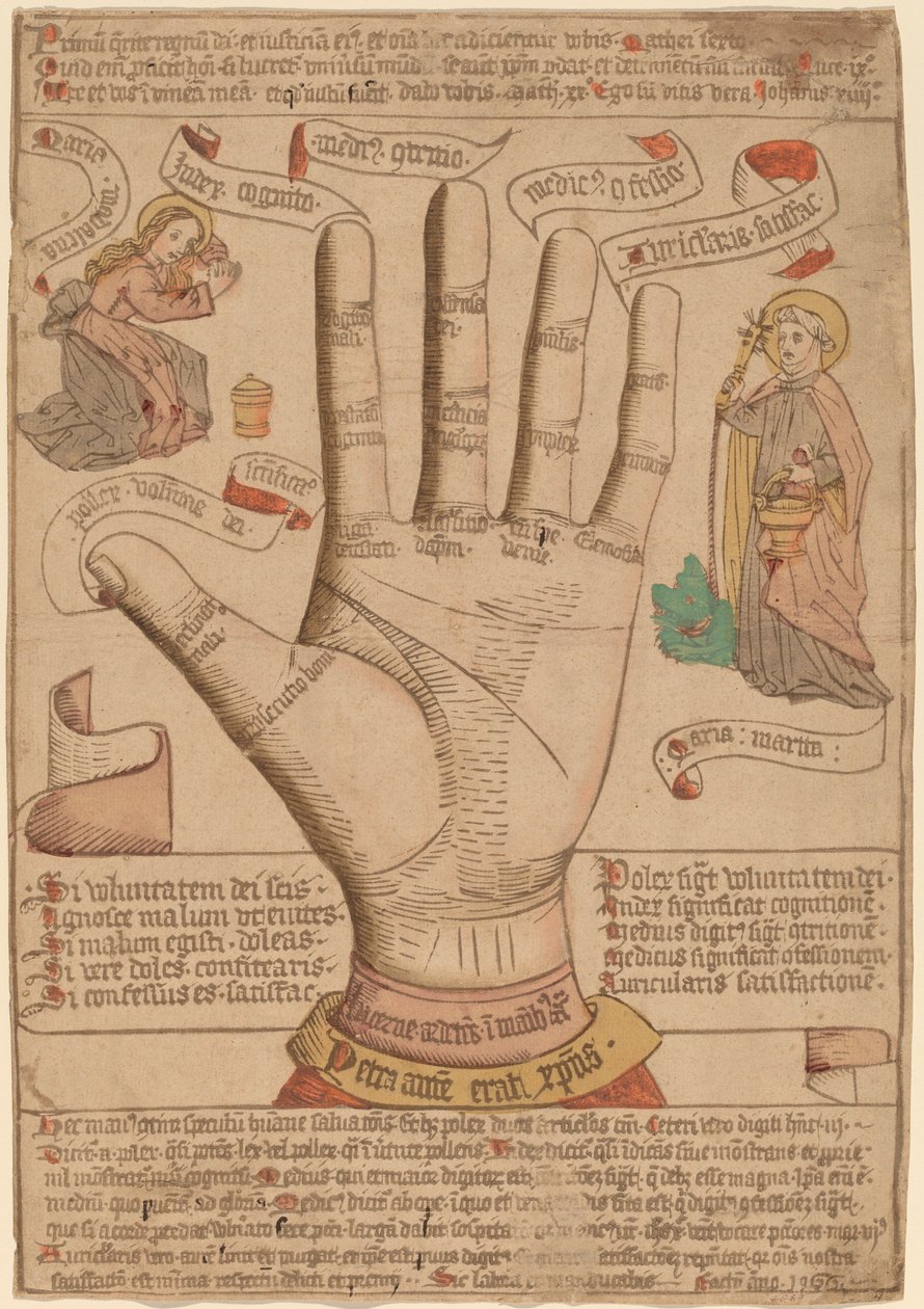La main comme miroir du salut - Netherlandish 15th Century