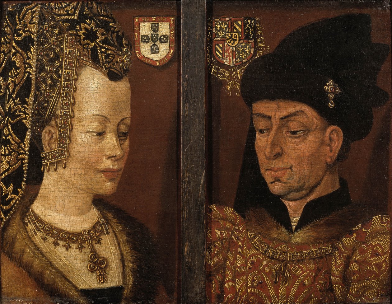 Portraits de Philippe le Bon et Isabelle de Portugal, 16ème siècle - Netherlandish Master