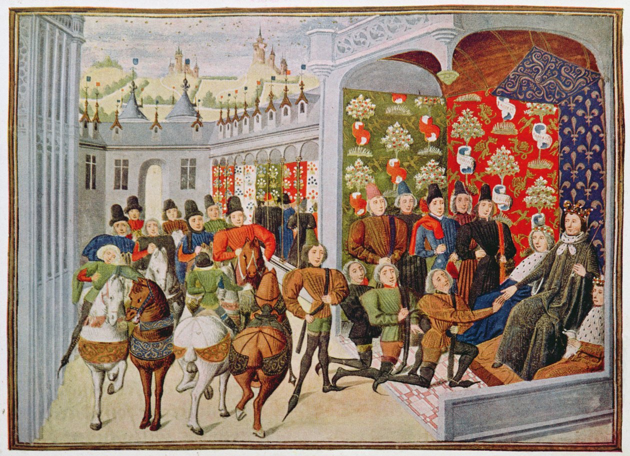 Le roi Charles VI de France reçoit les envoyés anglais, de 