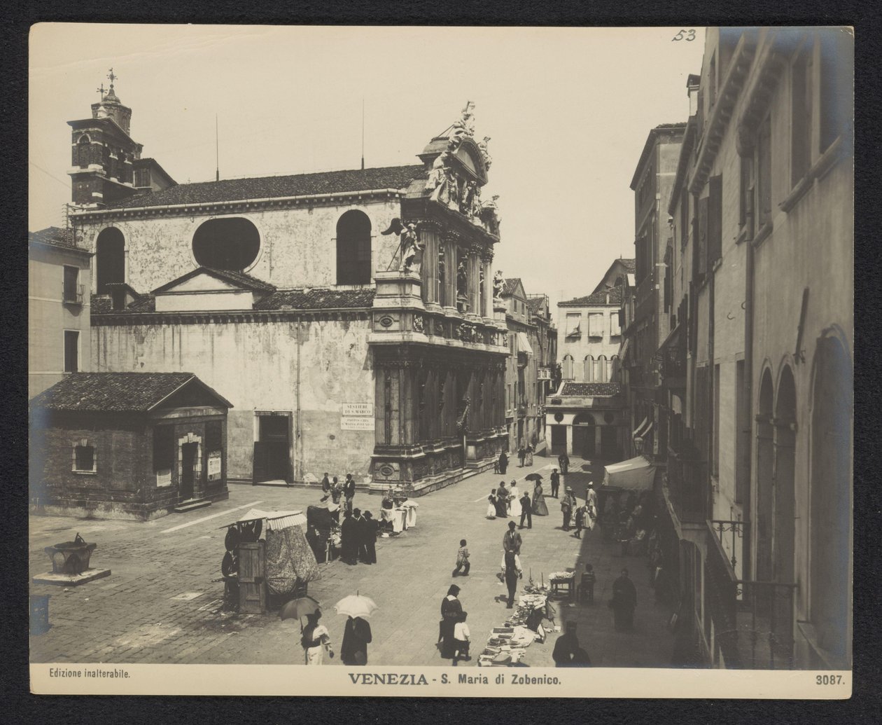 Extérieur de Santa Maria Zobenigo à Venise - Neue Photographische Gesellschaft