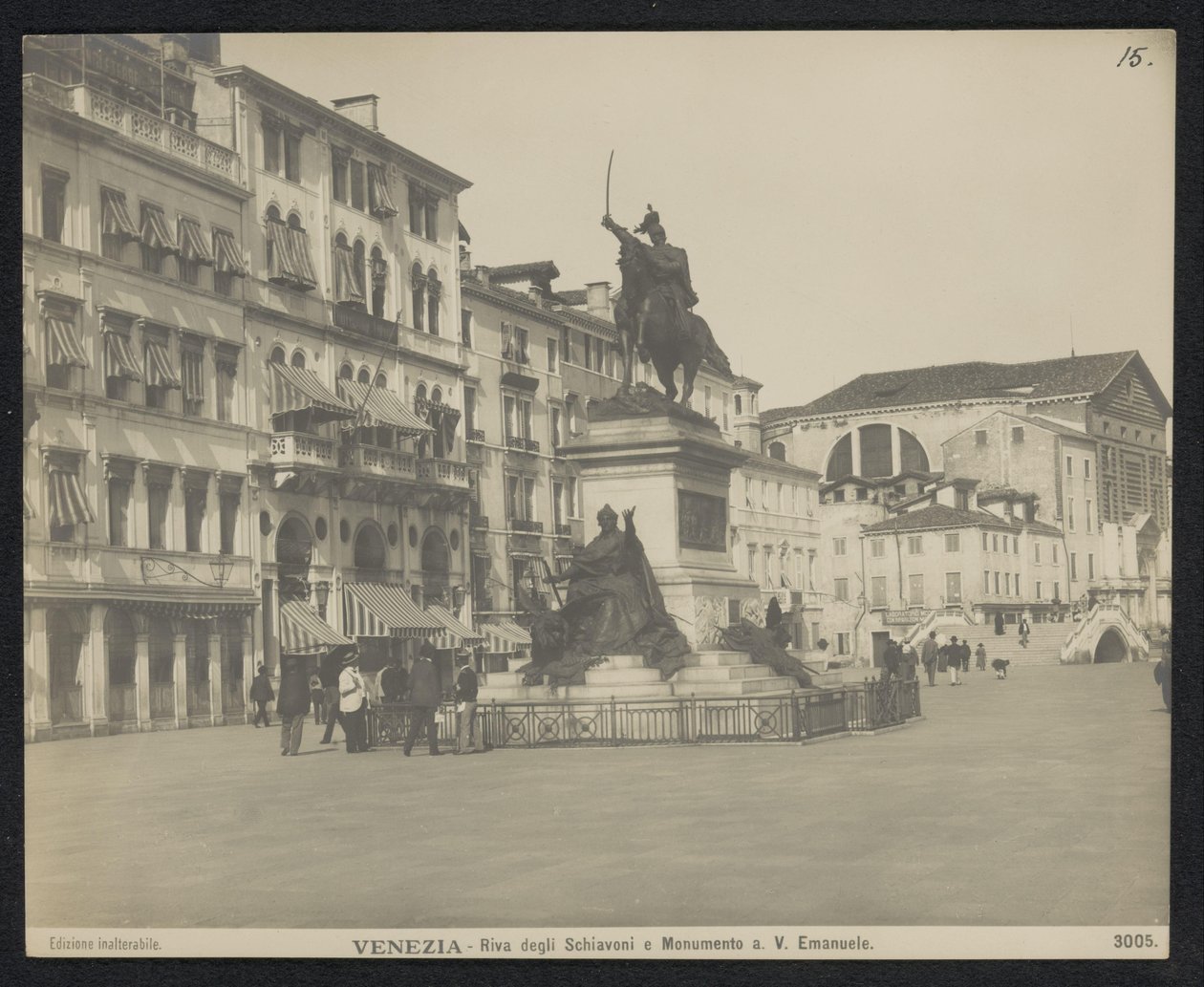 Venezia - Riva degli Schiavoni et Monument à V. Emanuele - Neue Photographische Gesellschaft