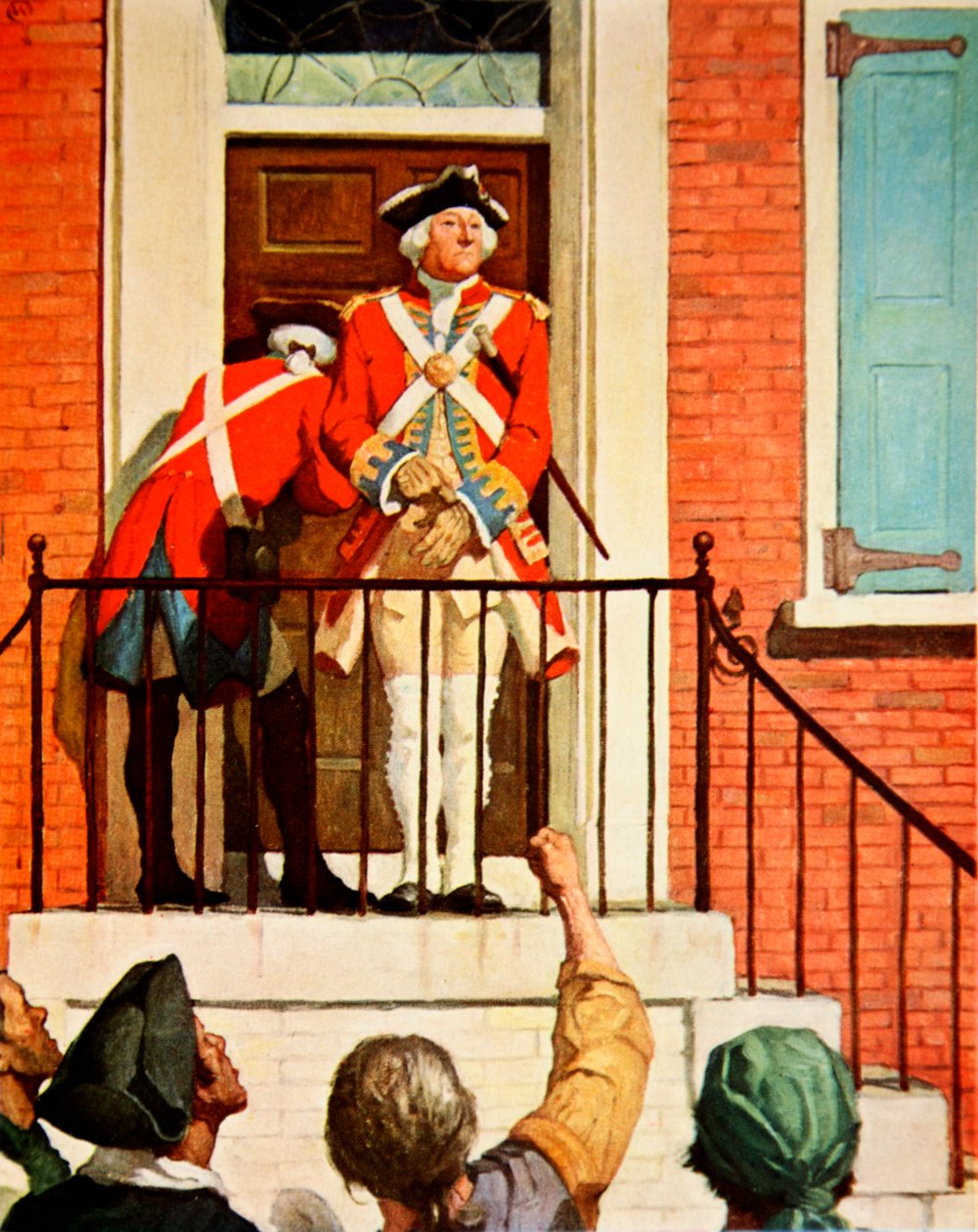 Le capitaine Tennant avec la foule devant - Newell Convers (after) Wyeth