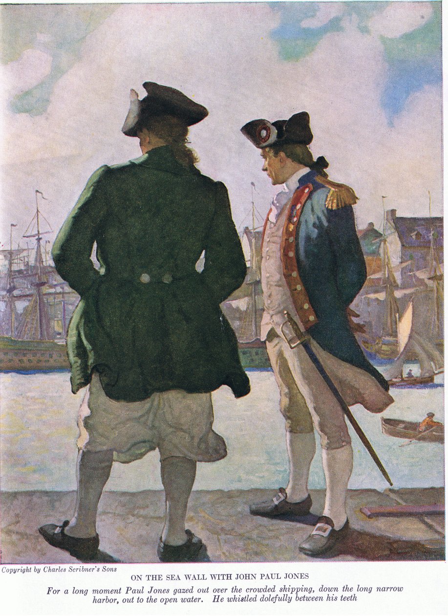 Sur la digue avec John Paul Jones : Pendant un long moment, John Paul regarda les navires dans le port jusqu