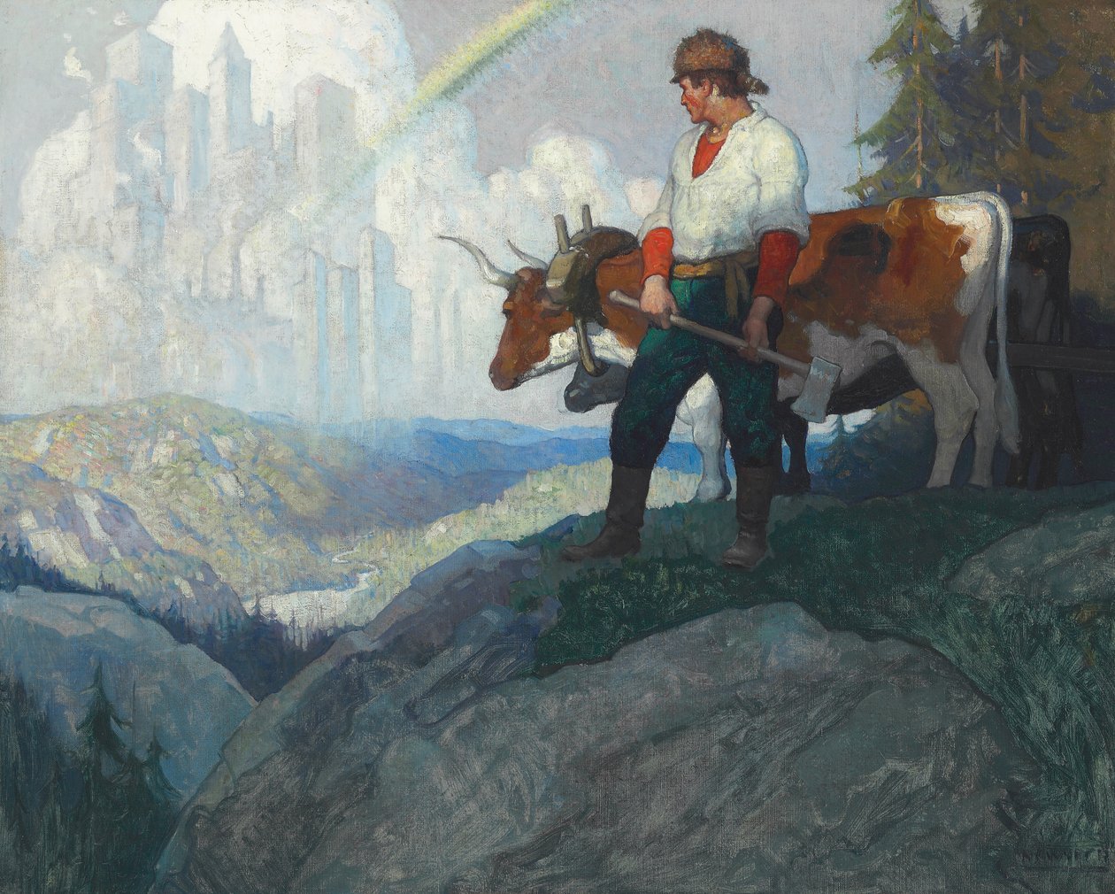 Le Pionnier et la Vision, c.1918 - Newell Convers Wyeth
