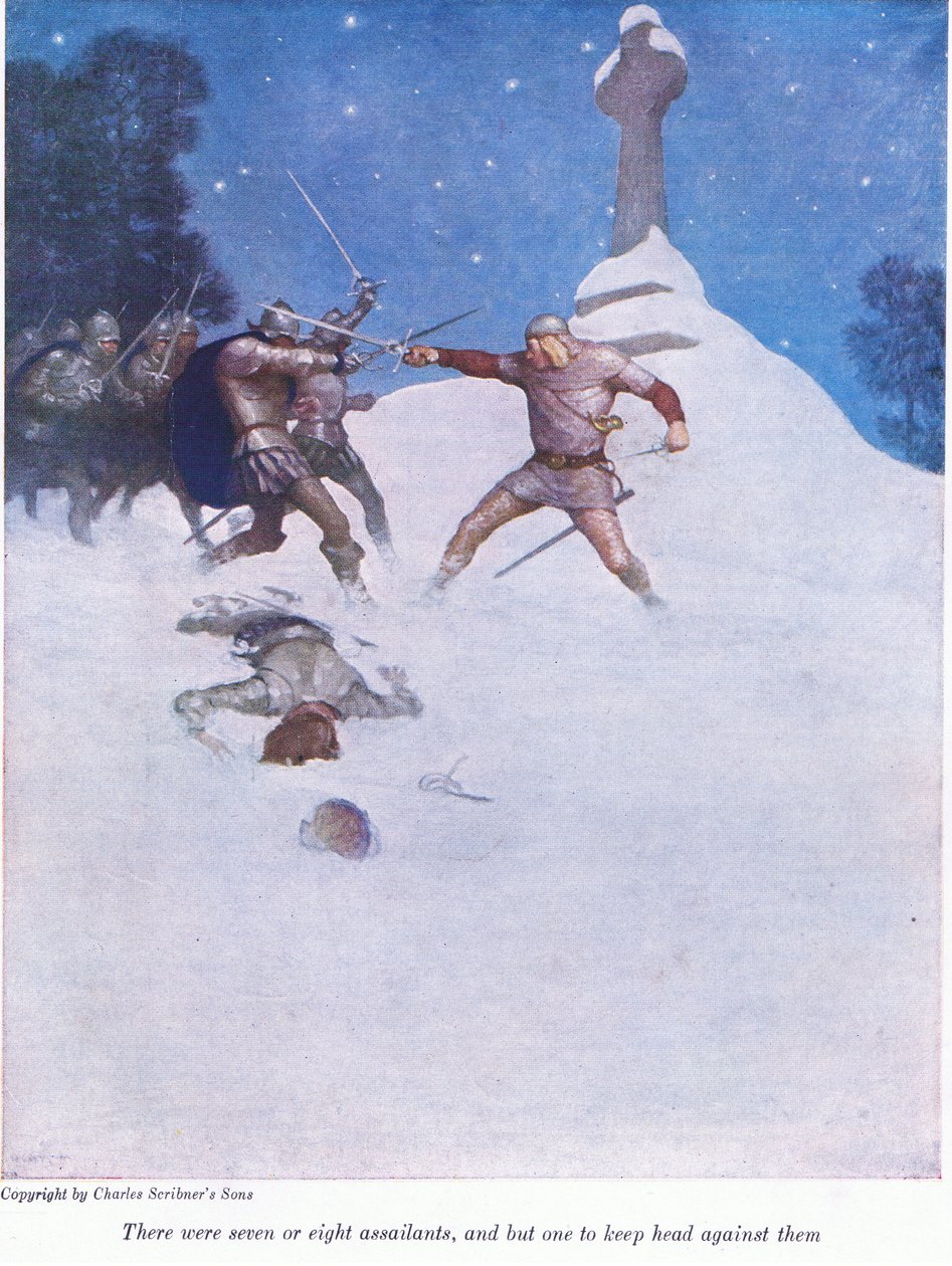 Il y avait sept ou huit assaillants, et un seul pour leur tenir tête, 1916 - Newell Convers Wyeth