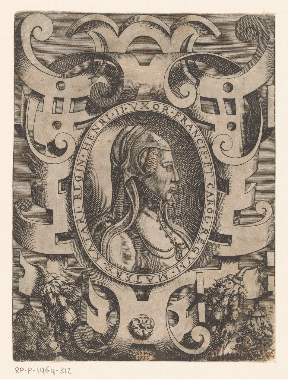 Portrait de Catherine de Médicis, reine de France - Niccolò Nelli