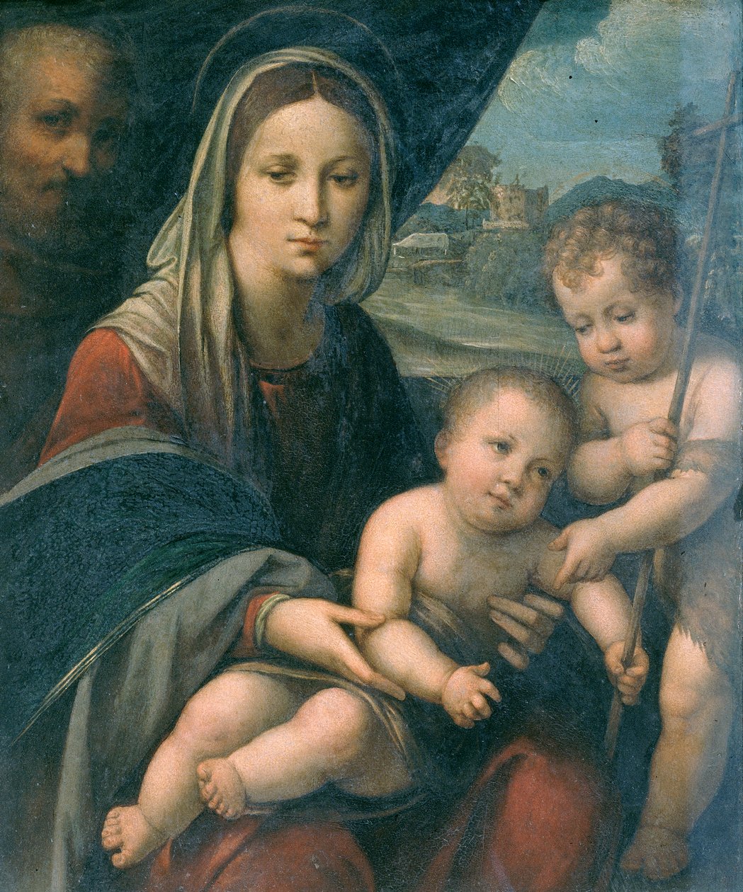 Sainte Famille avec le petit Saint Jean - Niccolò Pisano