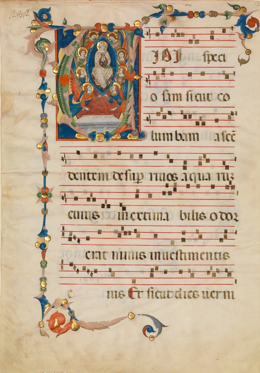 Feuille de manuscrit avec l