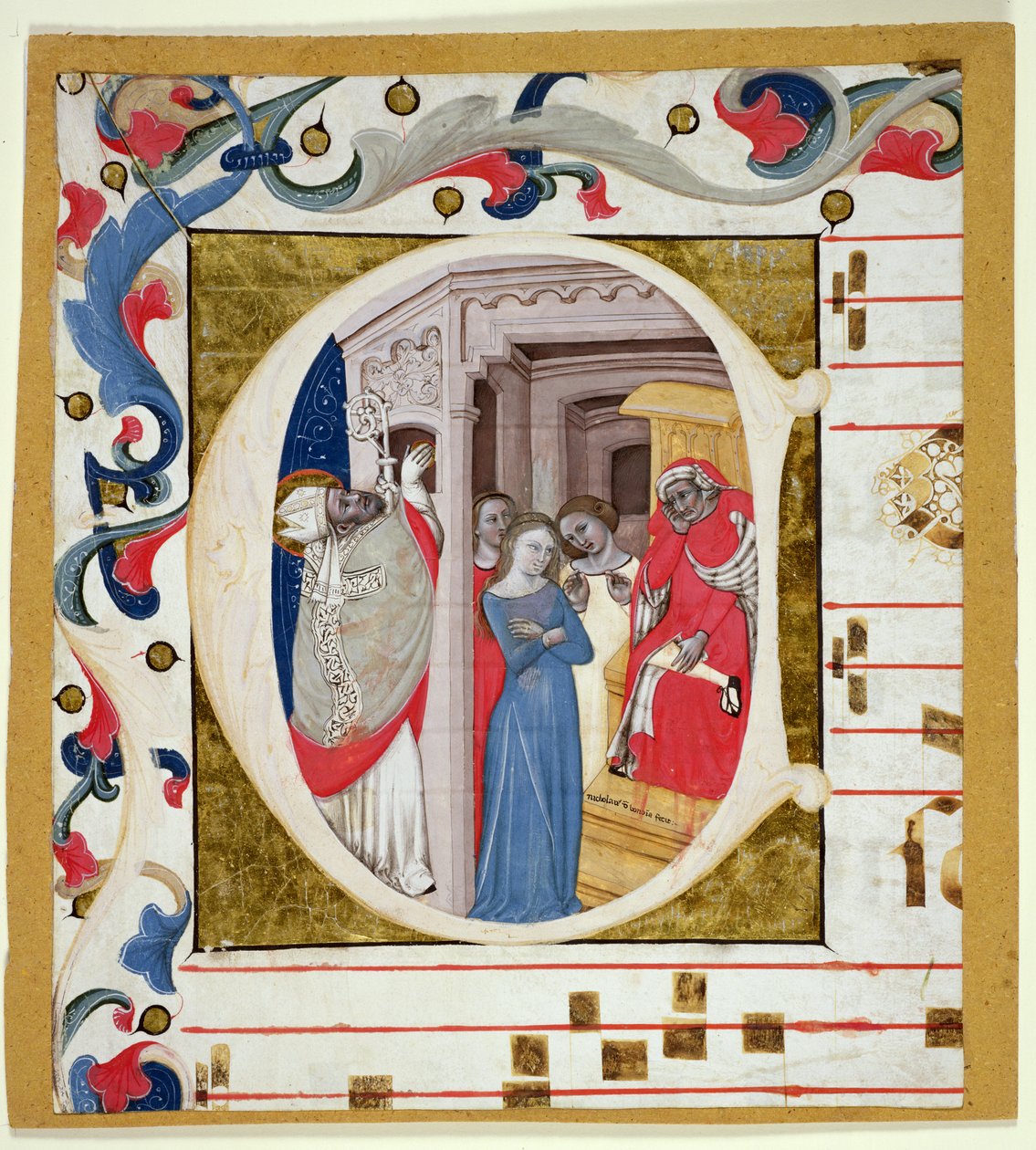 Ms. 278A : Initiale historiée découpée d