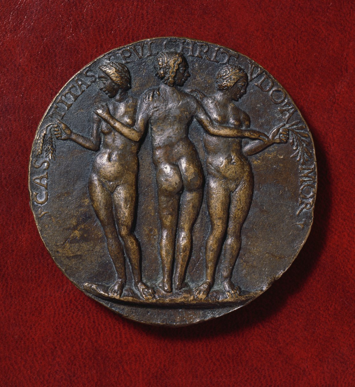 Médaille représentant Les Trois Grâces (bronze) - Niccolo di Giovanni Fiorentino