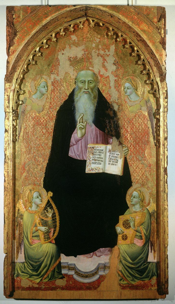 Saint Antoine Abbé tenant le livre des Antonites, 1371 - Niccolo di Tommaso