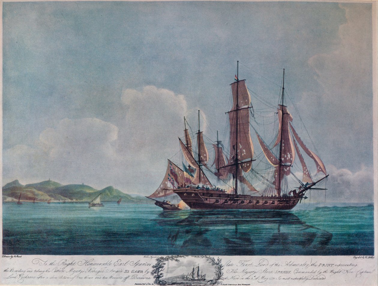 Le Speedy et El Gamo, vers 1802 - Nicholas Pocock