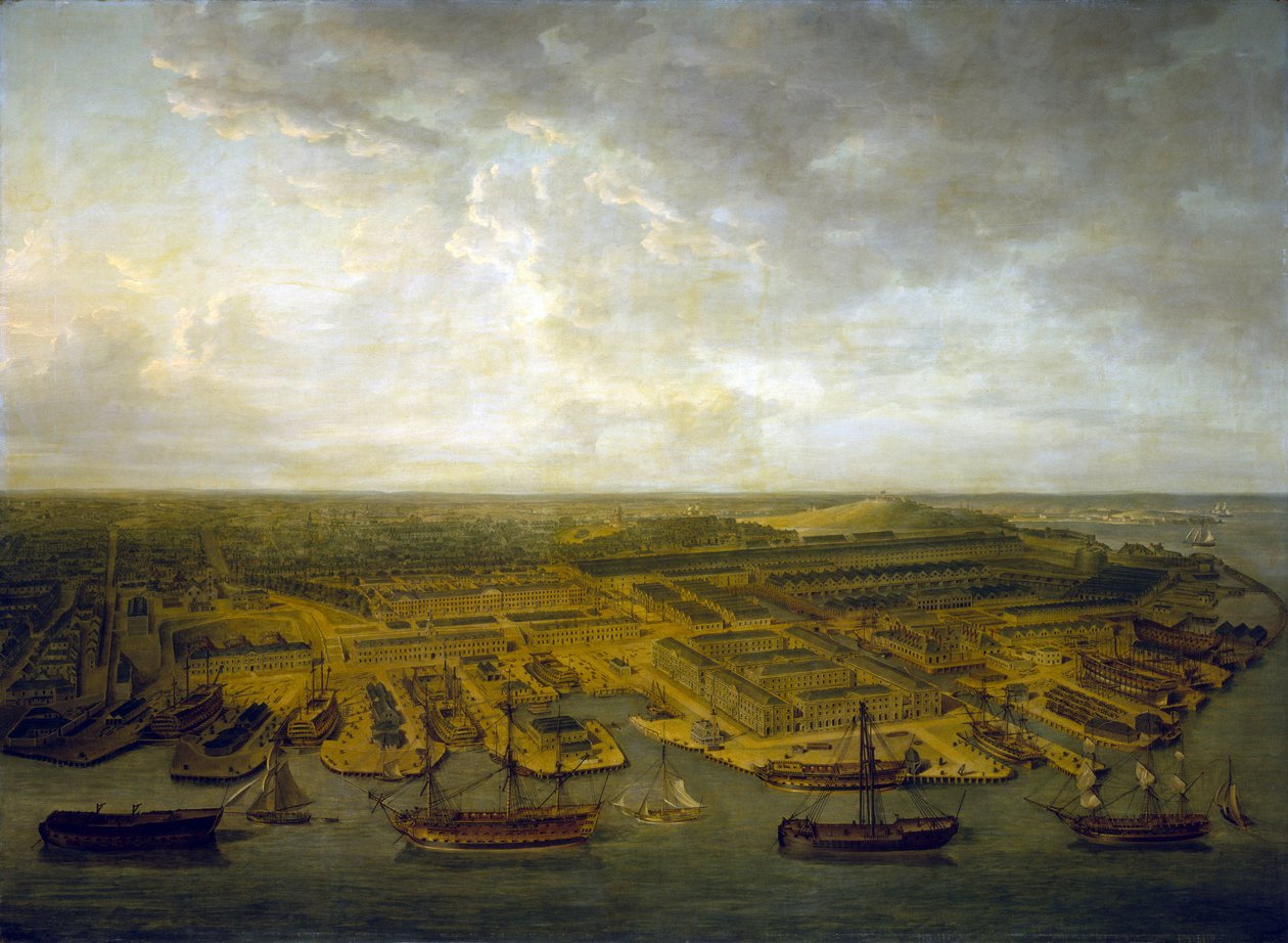 Les docks et quais de Plymouth (Angleterre) - Nicholas Pocock