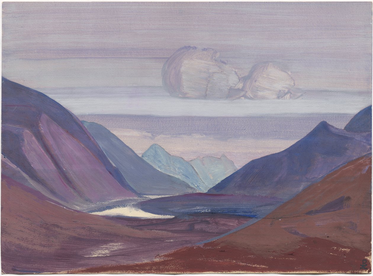 Rivière Chandra, étude, 1931 - Nicholas Roerich