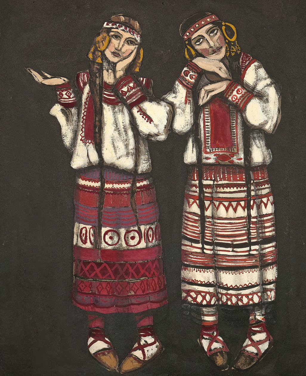 Costume pour le ballet Le Sacre du Printemps par I. Stravinski, 1930 - Nikolai Konstantinowitsch Roerich