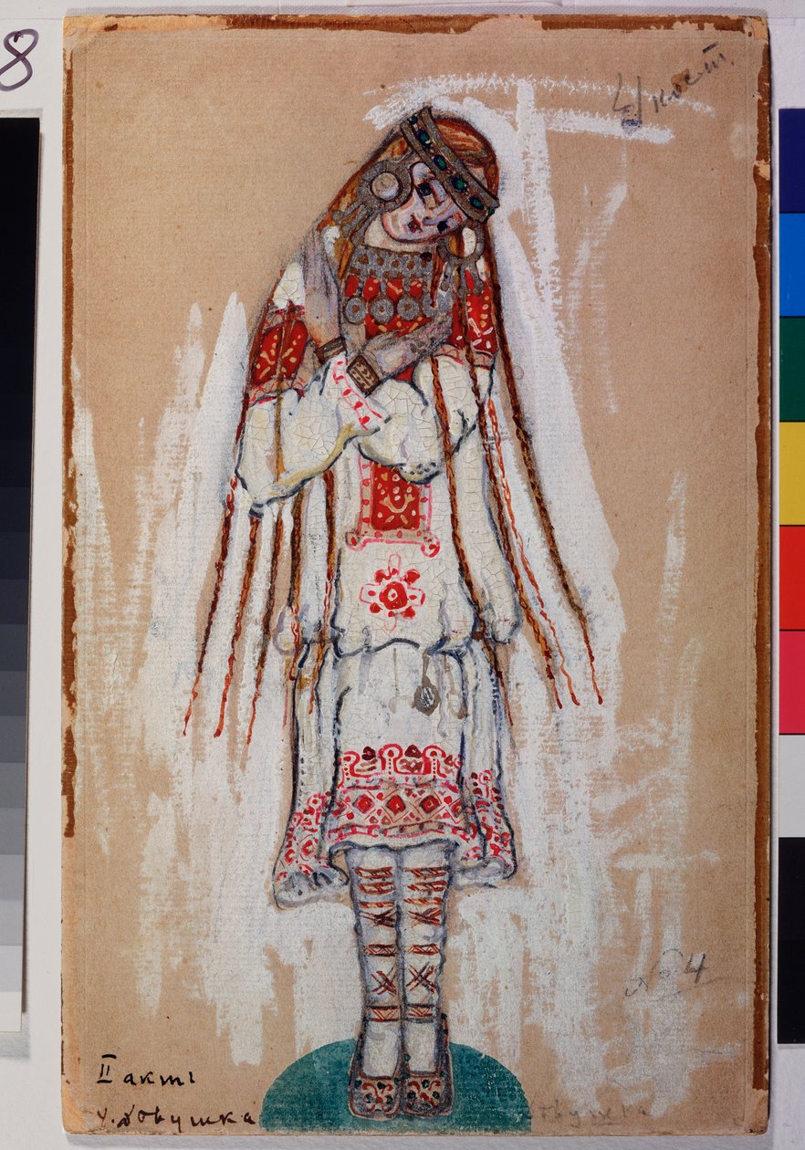 Costume pour personnage féminin du ballet Le Sacre du Printemps de Igor Stravinsky - Nicholas Roerich