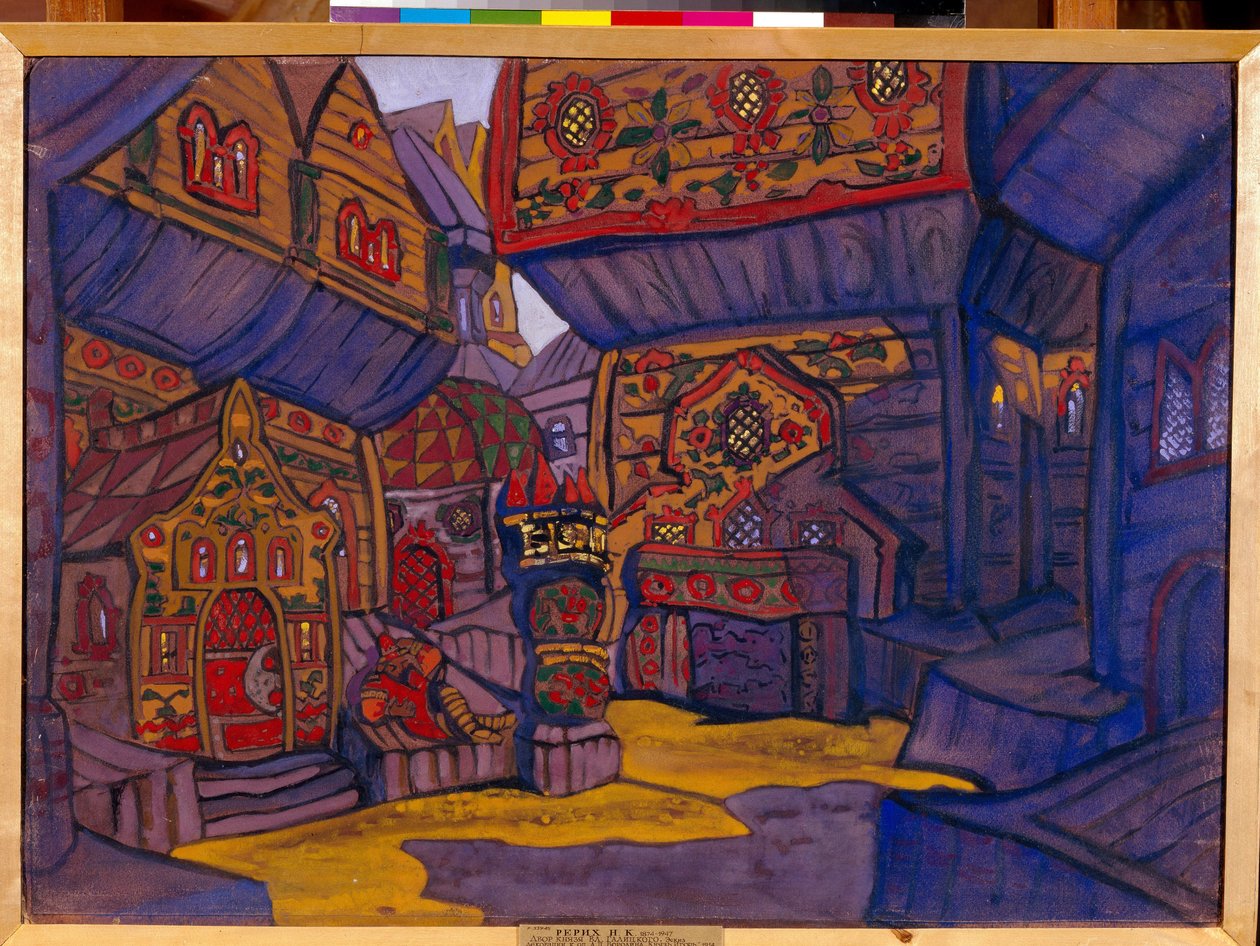 La cour du prince Vladimir Galitsky - Nicholas Roerich