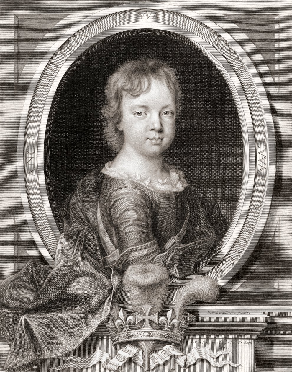Prince James Francis Edward Stuart - Nicholas de (after) Largilliere