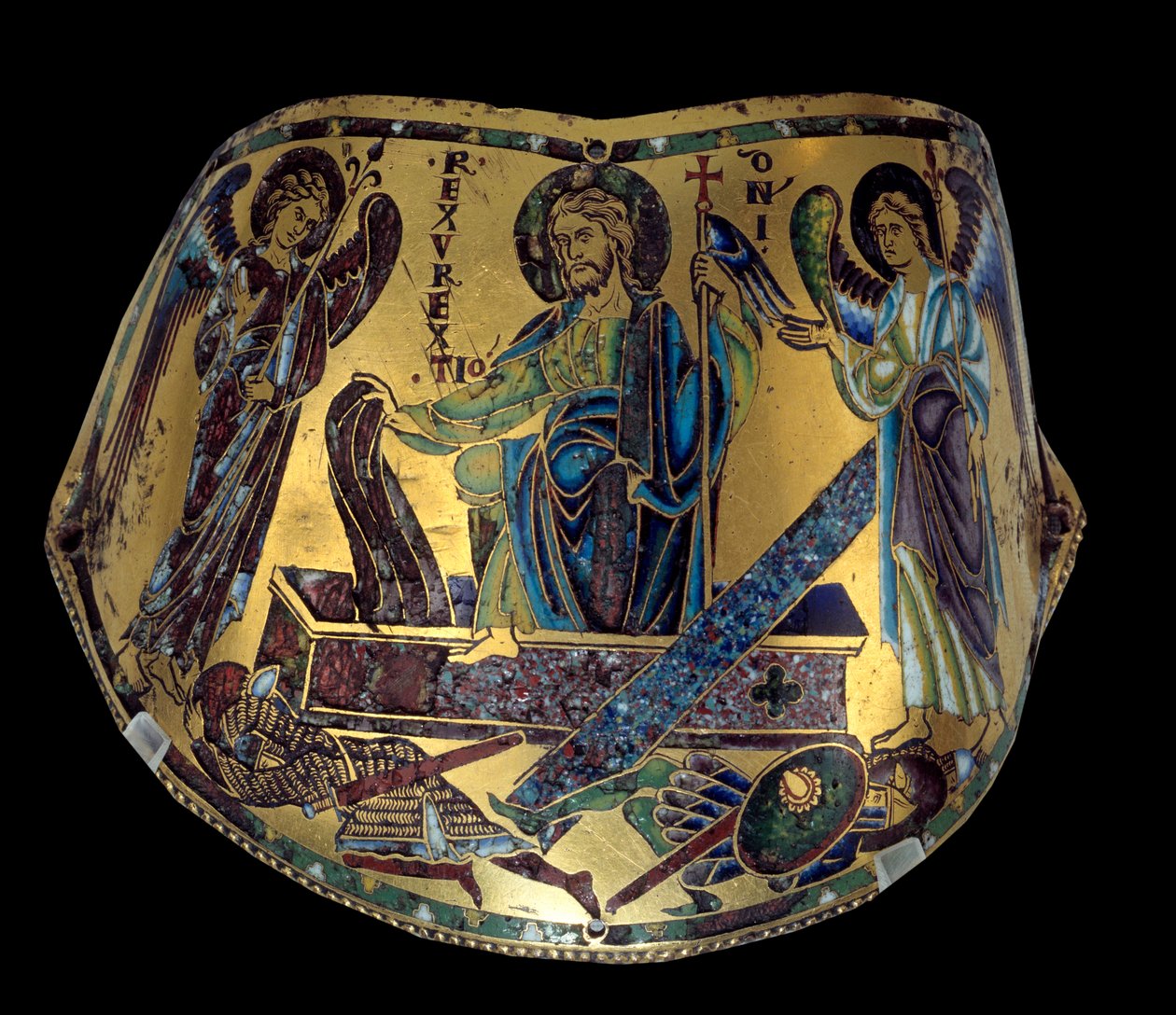 Armilla: La Résurrection. Bracelet cérémonial en cuivre et émail de Meuse. Atelier de Nicolas Verdun (ca.1130/50-1205) Moyen Âge, ca. 1170-1180. Paris, Musée du Louvre - Nicholas of Verdun