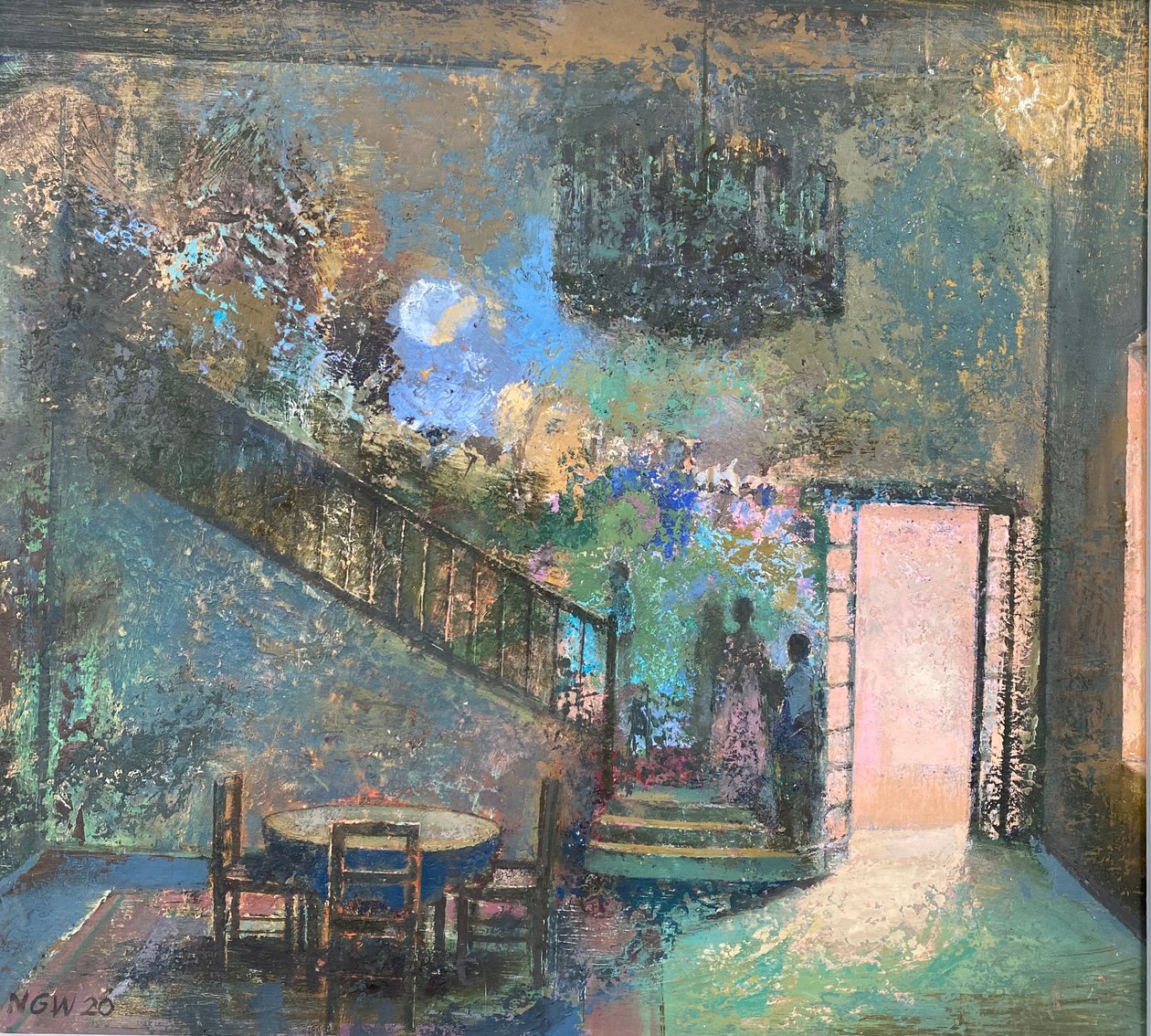 Pleine lune, 2019-23 (huile sur carton) - Nick Williams