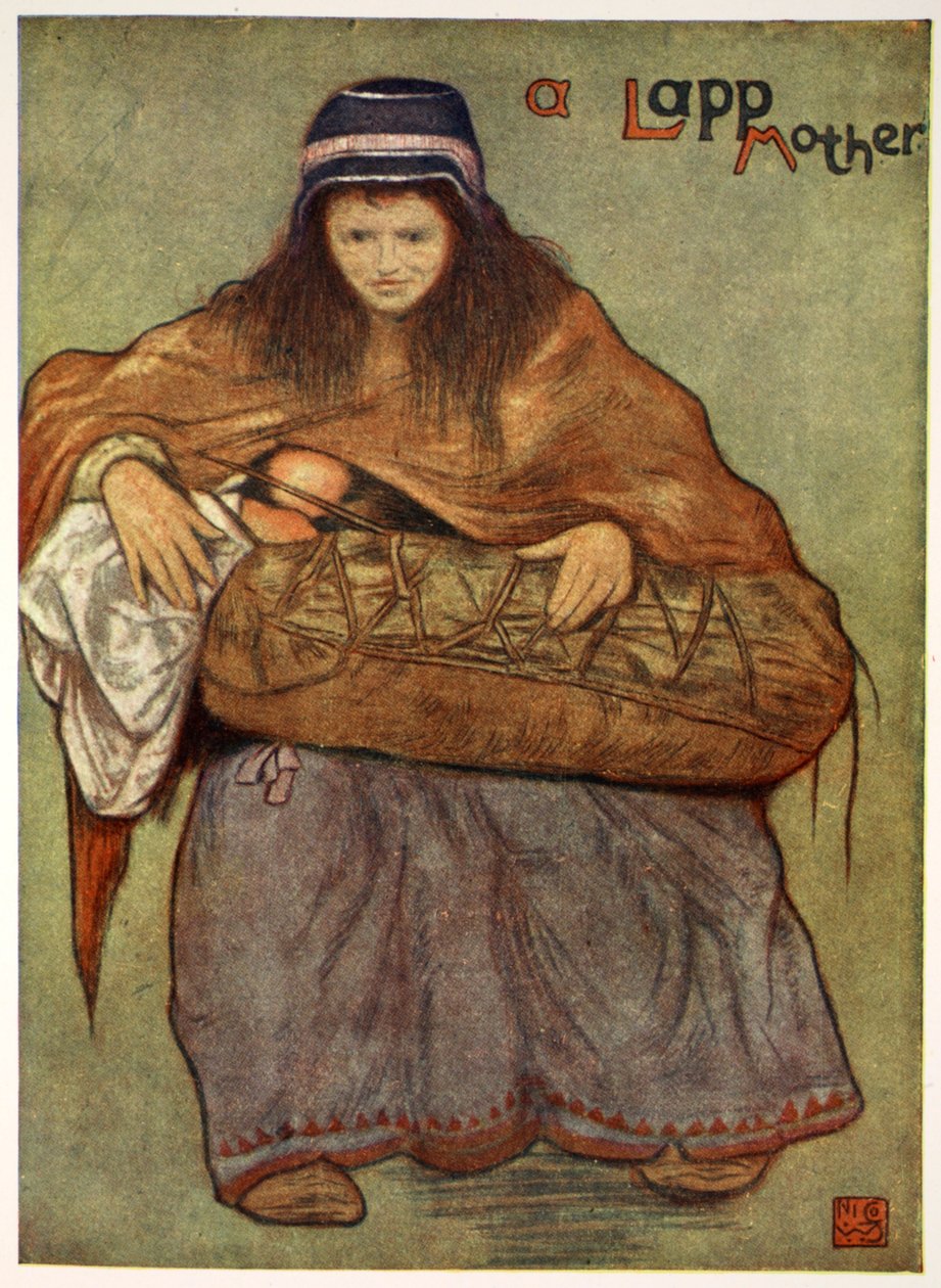 Une mère et son enfant lapon, 1905 - Nico Jungman