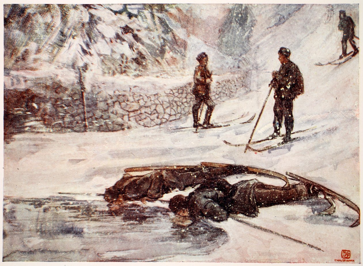 Skieurs buvant du vin de groseille, 1905 - Nico Jungman