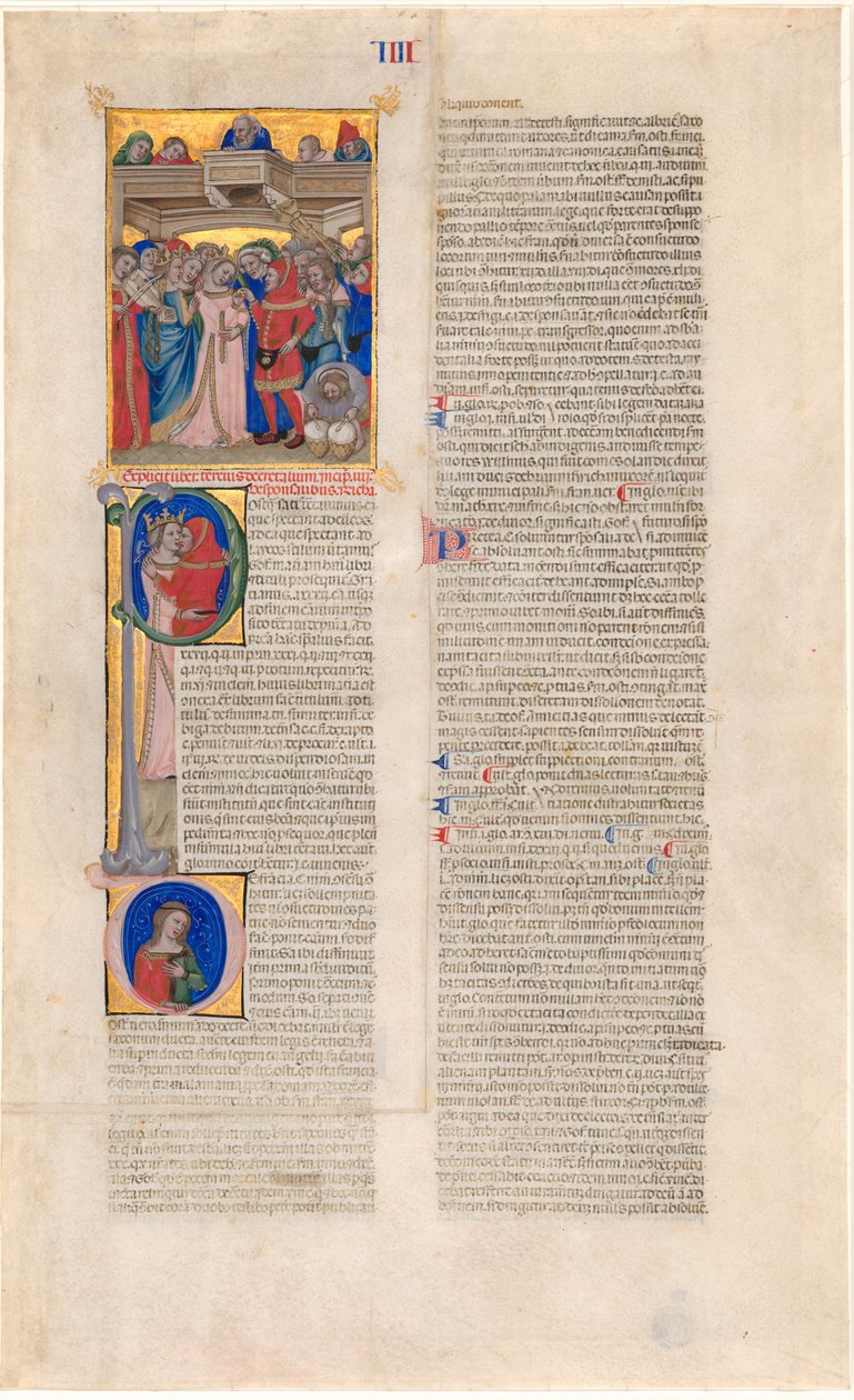 Le Mariage; le Baiser de la Mariée (initiale P); la Mariée Abandonnée (initiale D) - Nicolò da Bologna