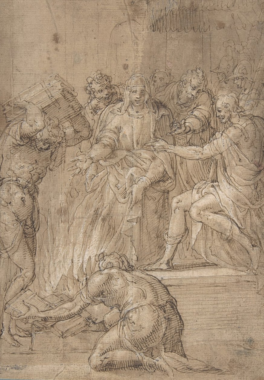 La Sibylle de Cumes devant Tarquin le Superbe, 16ème siècle - Nicolò dell