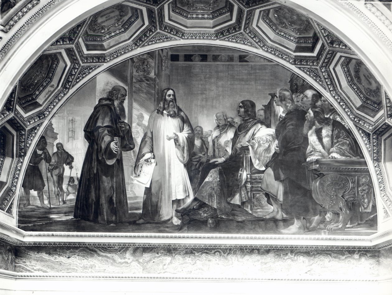 Léonard de Vinci (1452-1519) en compagnie de Ludovic Sforza (1452-1508), de la Galerie Galilée - Nicola Cianfanelli