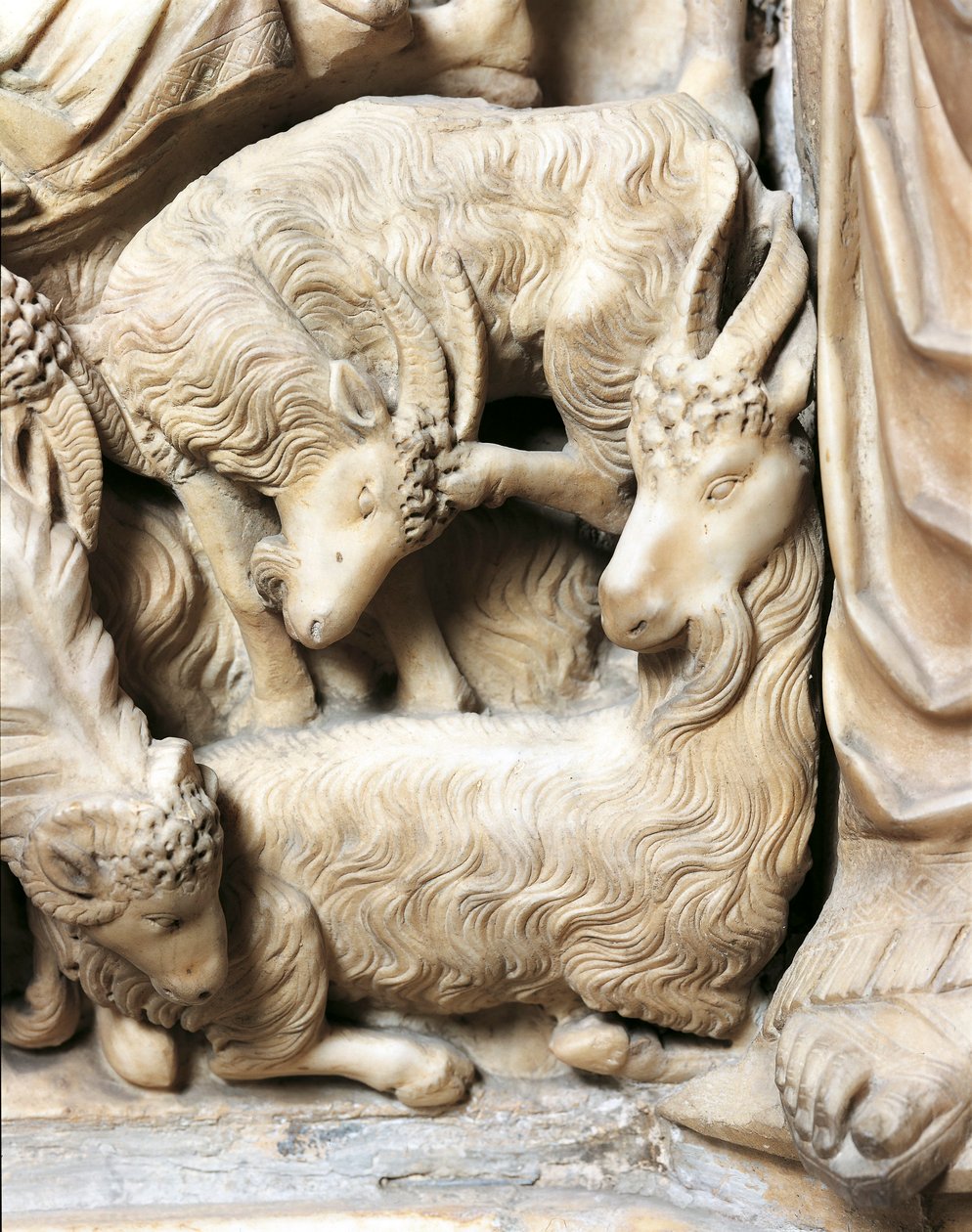 Italie, Toscane, Cathédrale de Sienne, chaire avec la scène de la Nativité - Nicola Pisano