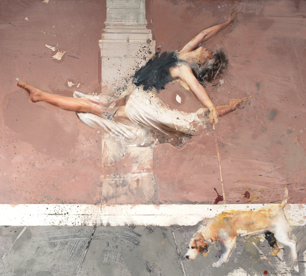Ballerine avec chien - Nicola Pucci