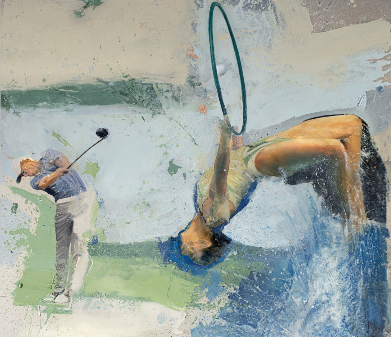 Golfeur avec plongeur et cerceau, 2023 - Nicola Pucci