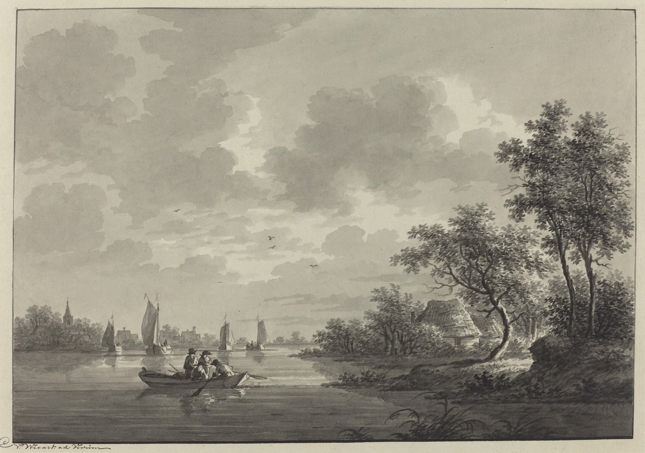 Ameide sur la rivière Lek - Nicolaas Wicart