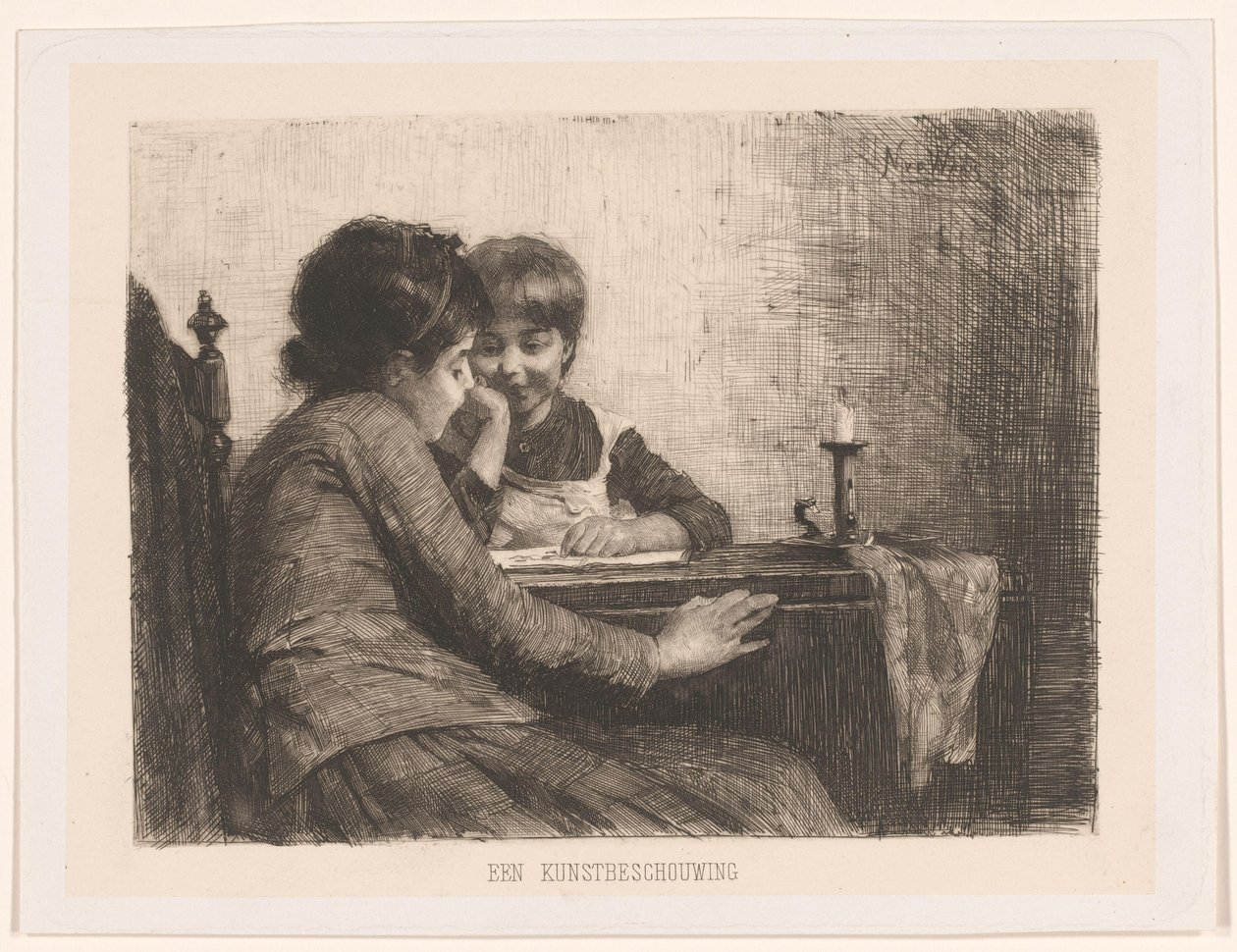 Une contemplation artistique - Nicolaas van der Waay