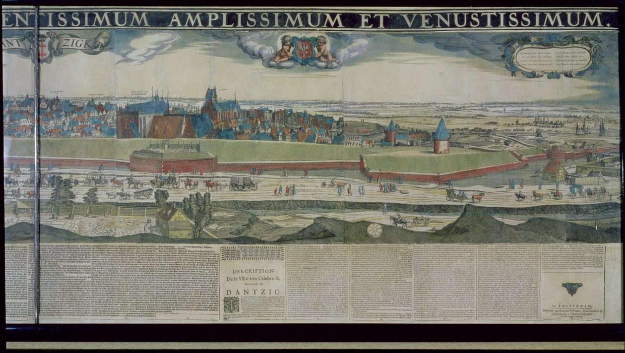 Panorama de Gdansk depuis Biskupia Gorka, 1643 - Nicolaes Jansz Visscher