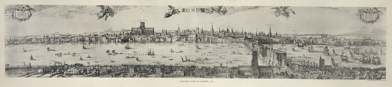 Panorama de Londres, 1616 - Nicolaes Jansz Visscher