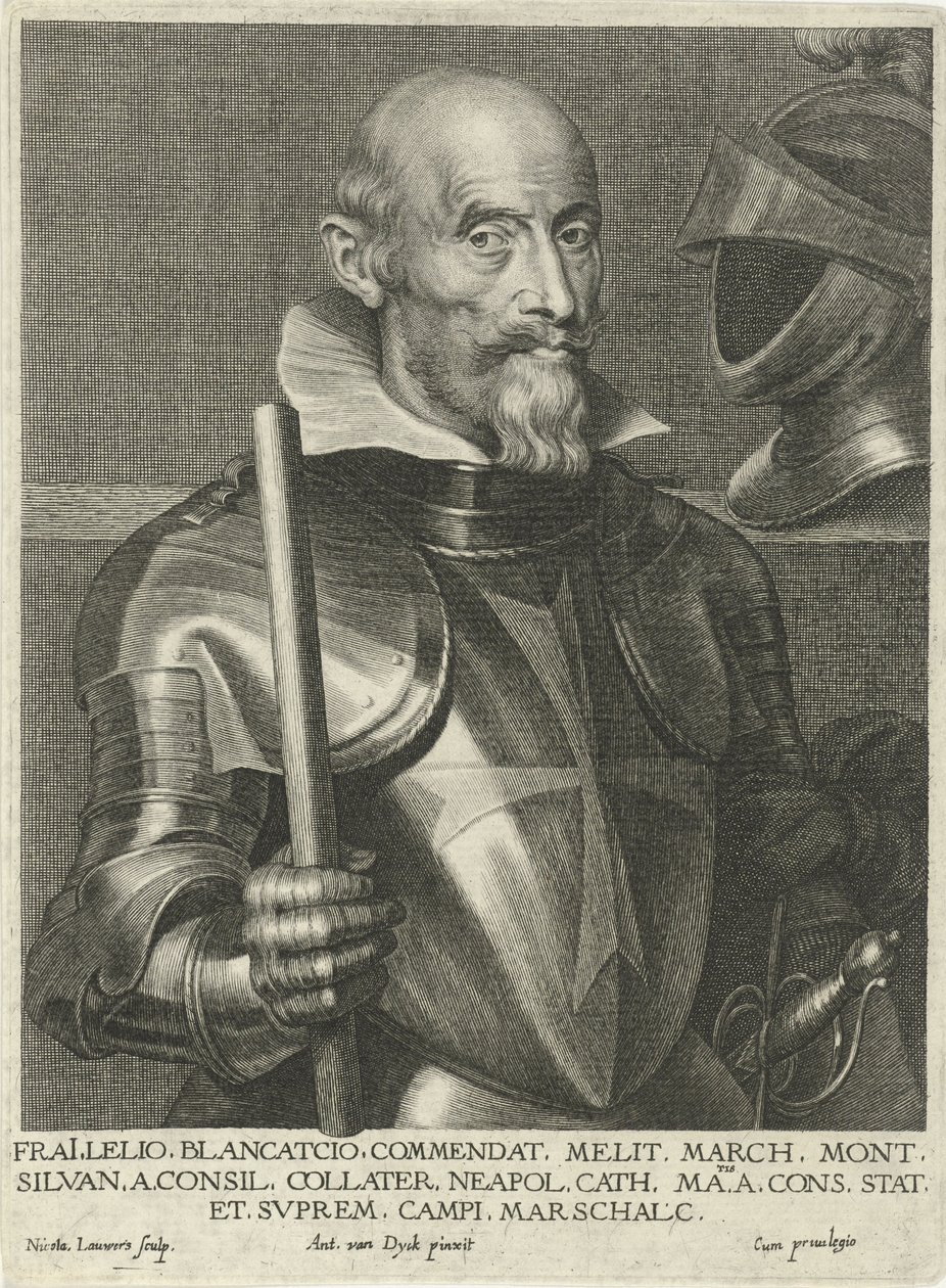 Portrait de Lelio Brancaccio, gravé par Nicolaes Lauwers d