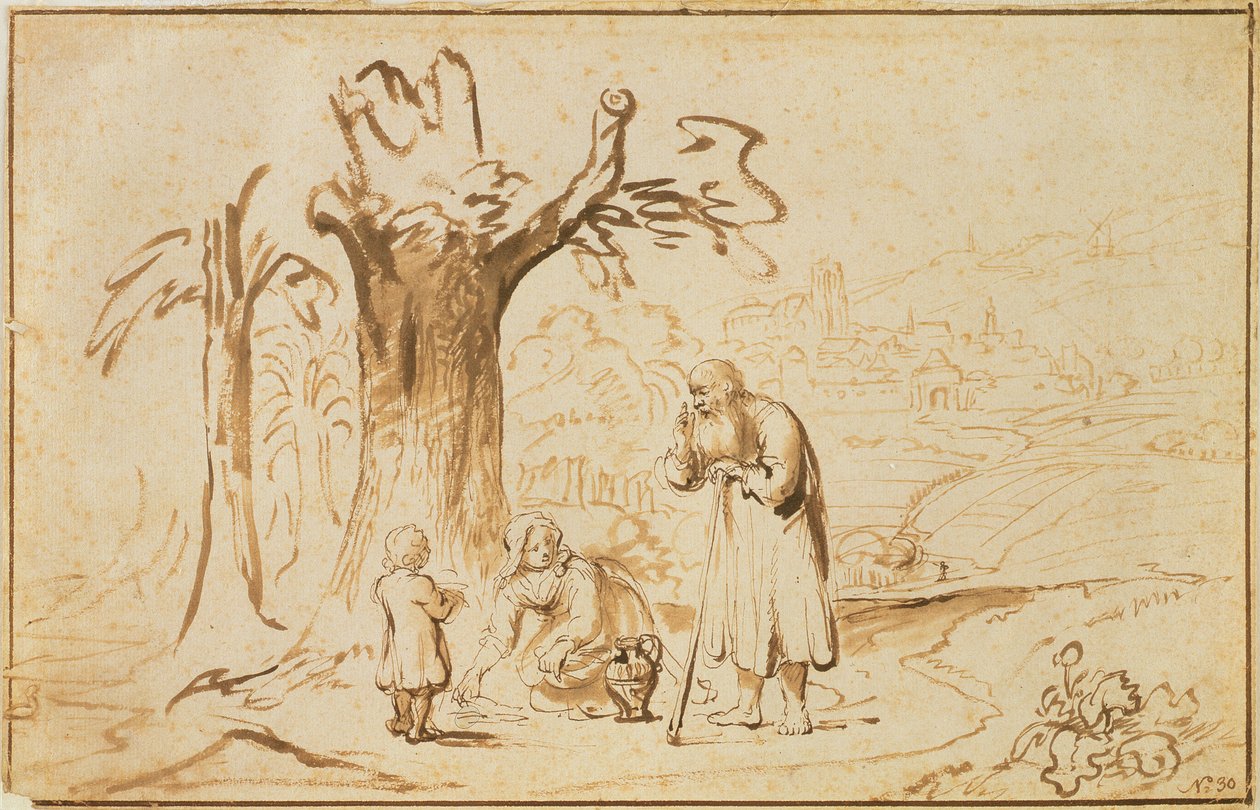 Élie et la veuve de Sarepta - Nicolaes Maes