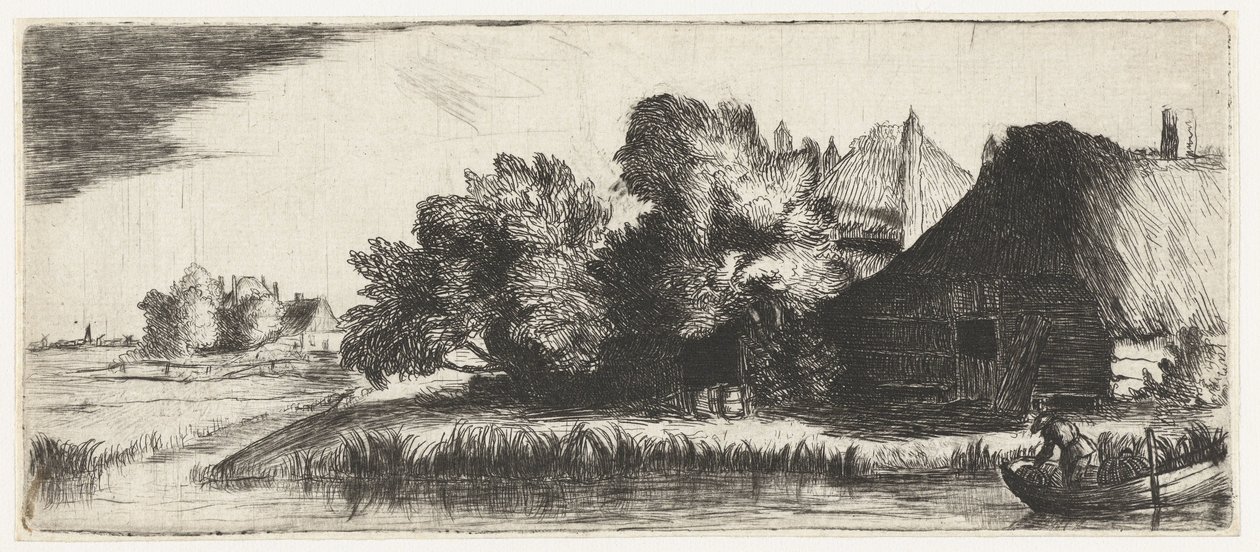 Paysage avec une ferme - Nicolaes Anthoni Flinck (attributed to)