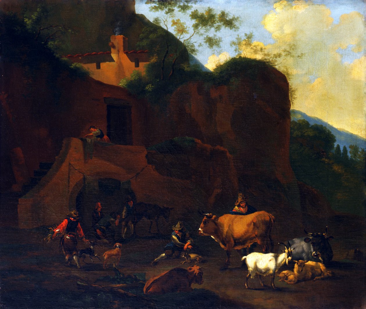 Paysans et bétail - Nicolaes Berchem