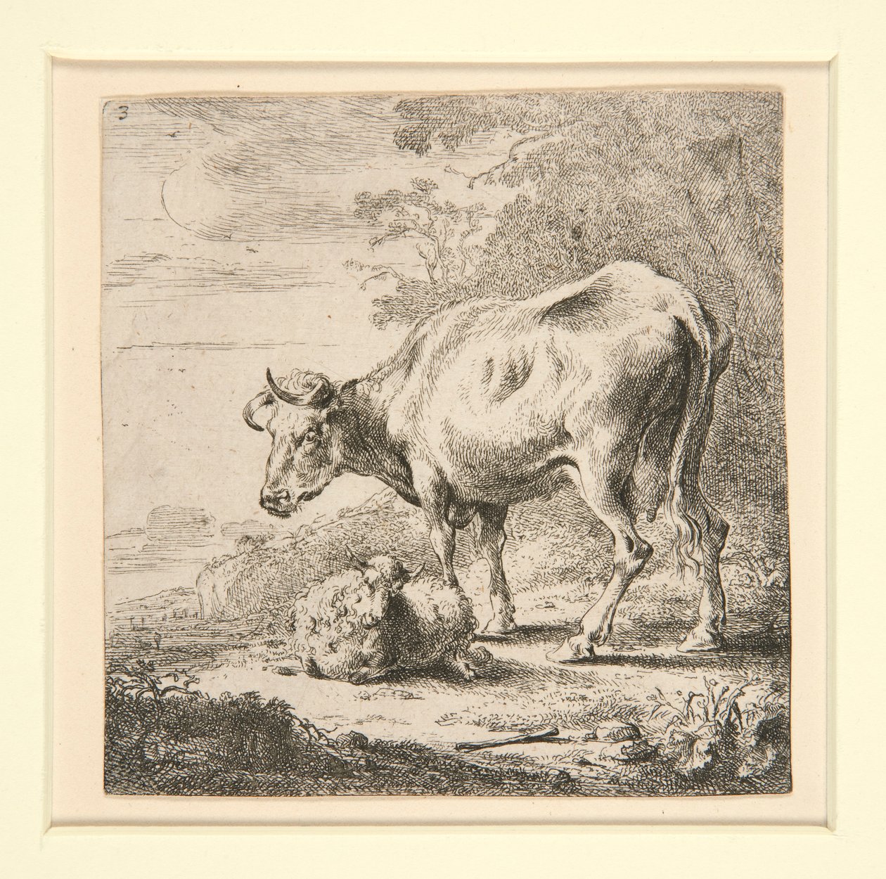 Le troupeau de vaches, avec la laitière - Nicolaes Berchem