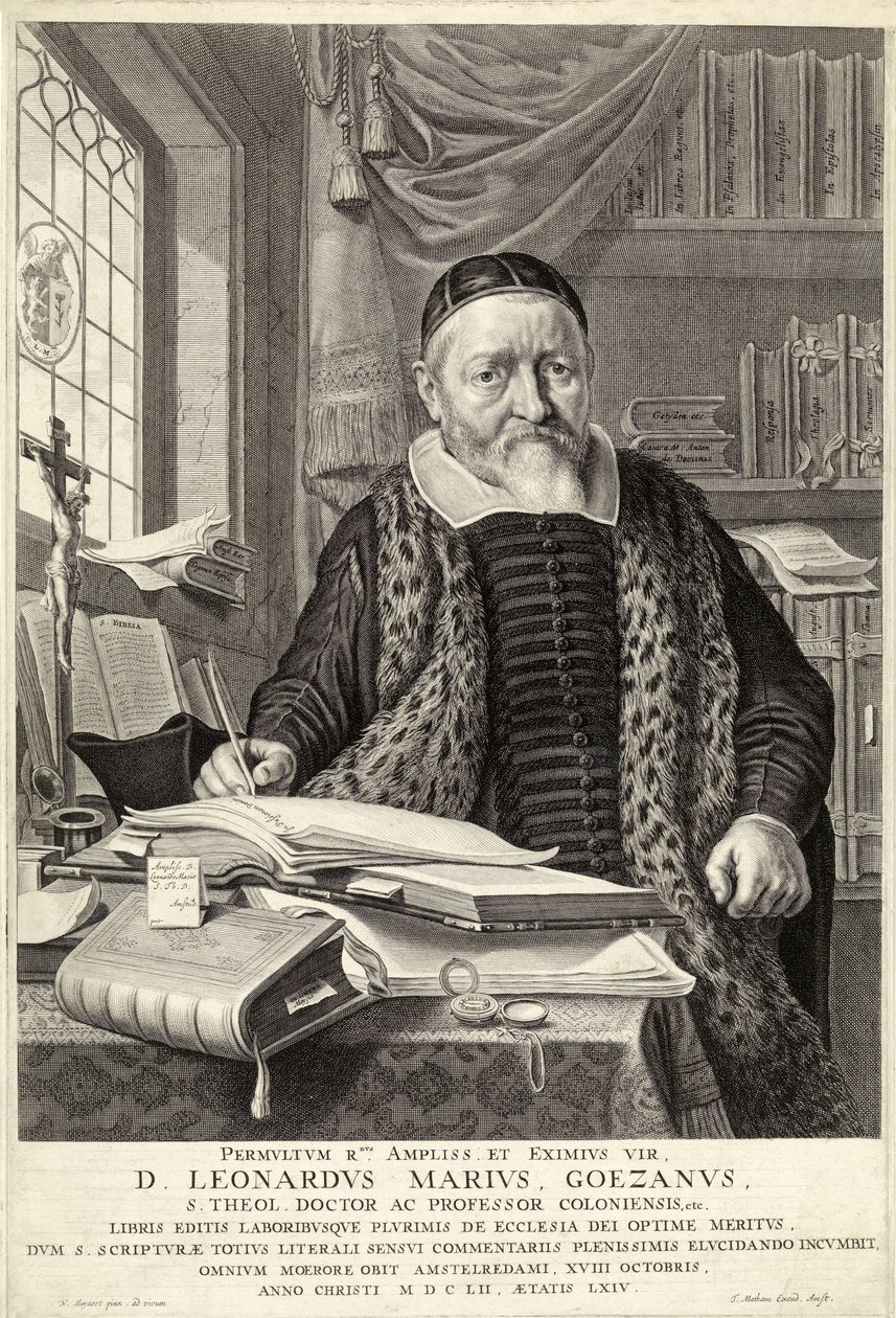 D. Leonardus Marius Goezanus, pub. 1654 (gravure) - Nicolaes Cornelisz (c.1592 1655) Moeyaert