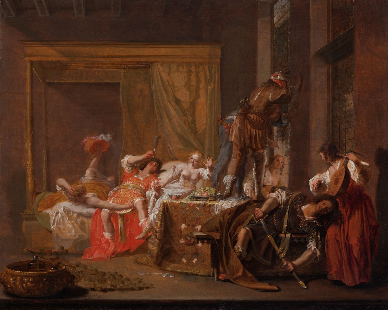 Scène du mariage de Messaline et Gaius Sillius - Nicolaes Knüpfer