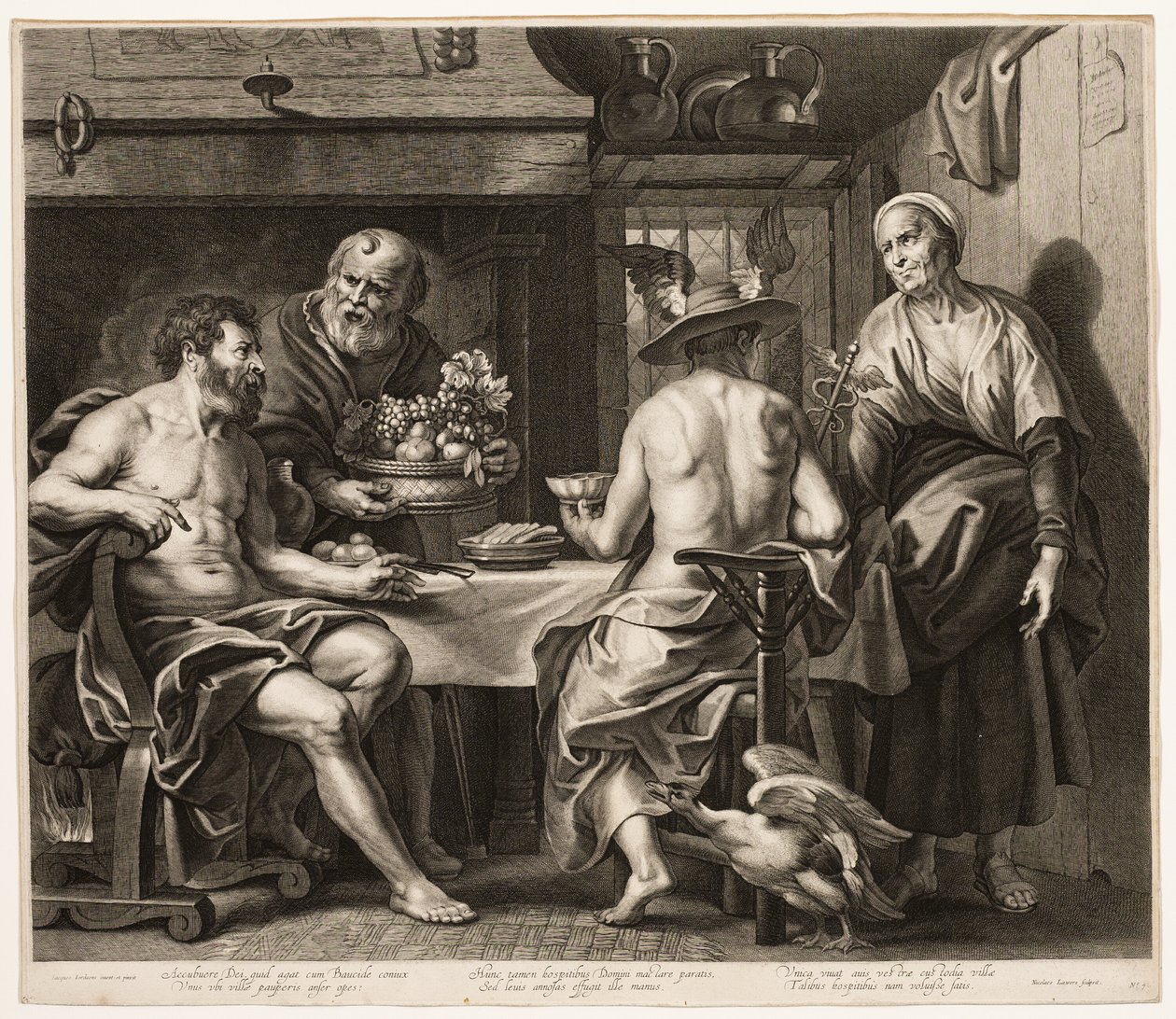 Jupiter et Mercure avec Baucis et Philémon - Nicolaes Lauwers