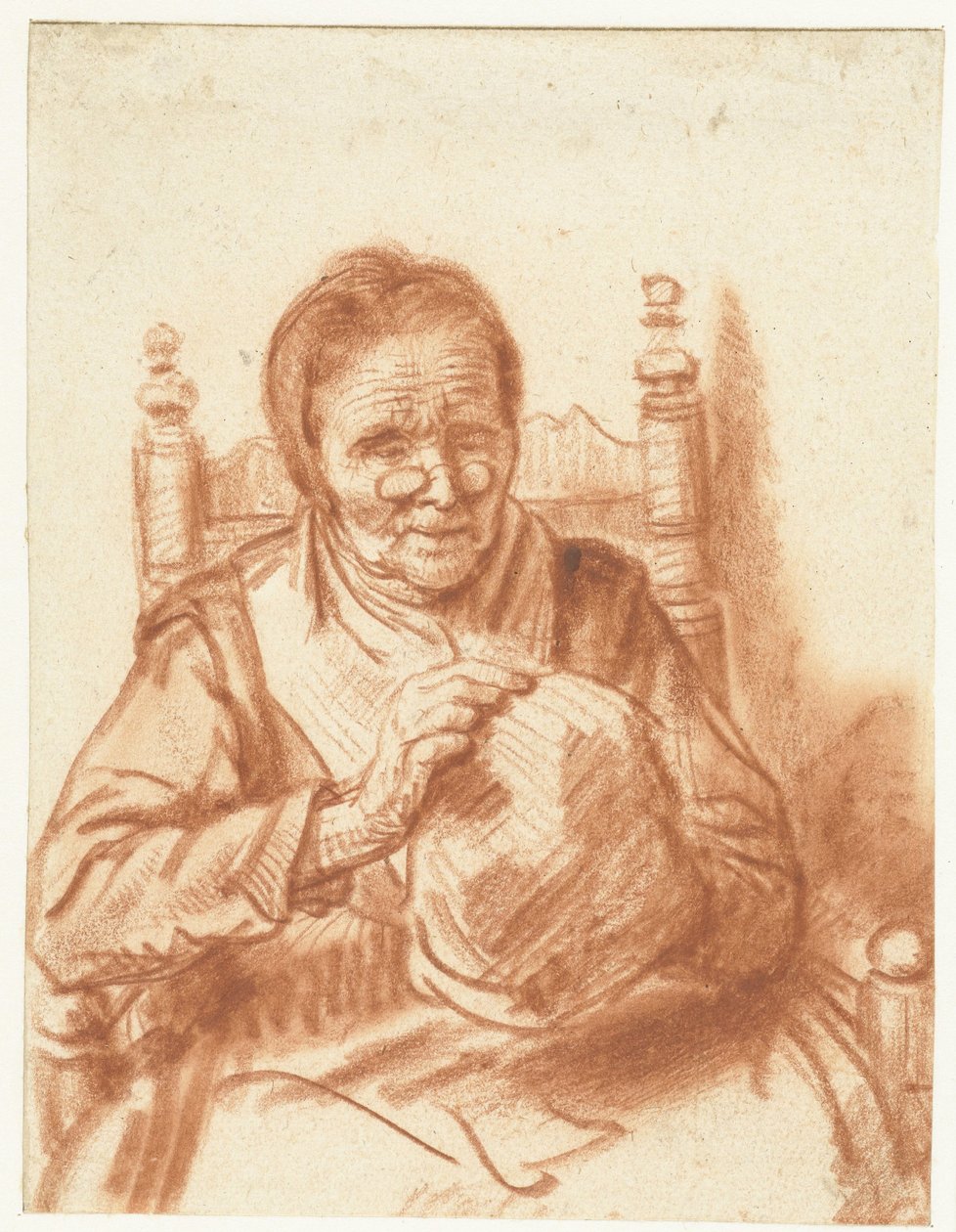Vieille femme avec une coiffe - Nicolaes Maes