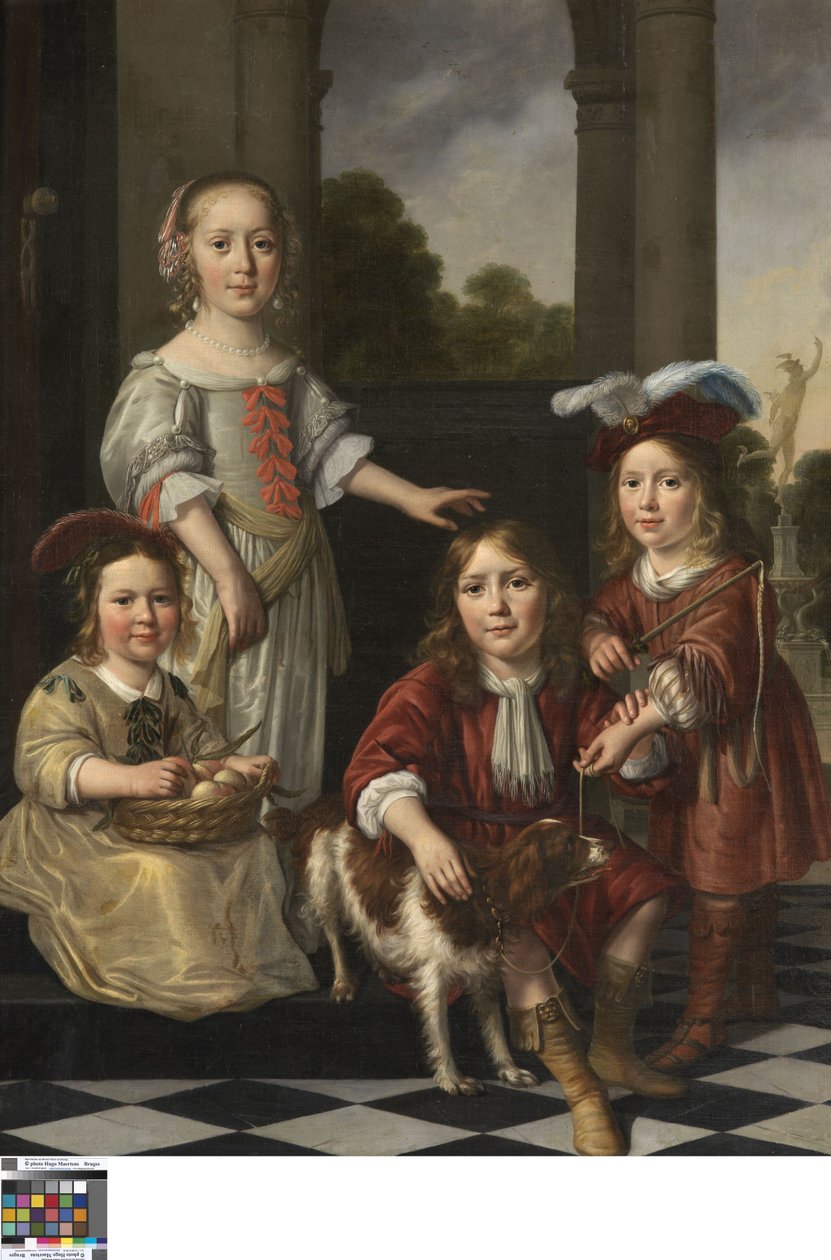 Portrait de quatre enfants - Nicolaes Maes