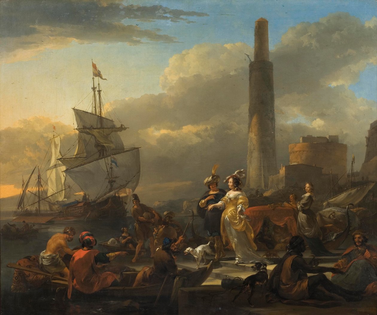 Scène de port, vers 1665 - Nicolaes Pietersz. Berchem